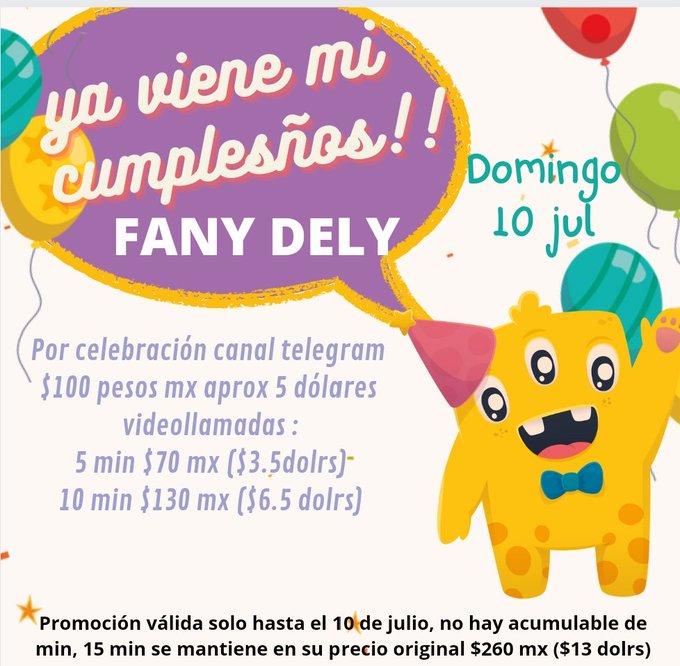 Fandelys viene mi cumple y por ello les traigo esta peque&ntilde;a promoci&oacute;n 🫣🤭. Manden mensajito con gusto<a href="/tag/pokemon"class="tags"><span>#pokemon</span></a><a href="/tag/rt"class="tags"><span>#rt</span></a><a href="/tag/packs"class="tags"><span>#packs</span></a><a href="/tag/packhot"class="tags"><span>#packhot</span></a><a href="/tag/ventapacks"class="tags"><span>#ventapacks</span></a><a href="/tag/packcasero"class="tags"><span>#packcasero</span></a>