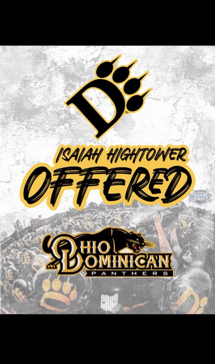 Ihightower68's tweet photo. #AGTG after a great camp yesterday with Ohio Dominican, I’m very blessed to receive my first offer⚫️🟡 @CoachShanefelt @Coach_Black7 https://t.co/0xXPfjV5RZ