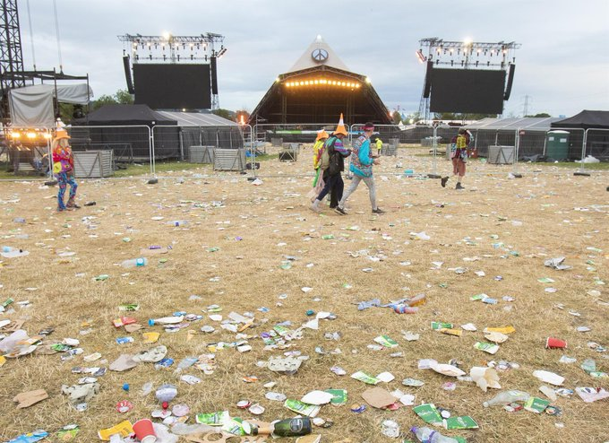 realityhammer's tweet photo. The aftermath of another "green" event.
How are they going to save the planet if they can't even follow their own rules for a single day?
#EnviroCon #Hoax #SocialismKills https://t.co/rXJcW1Bj9l
