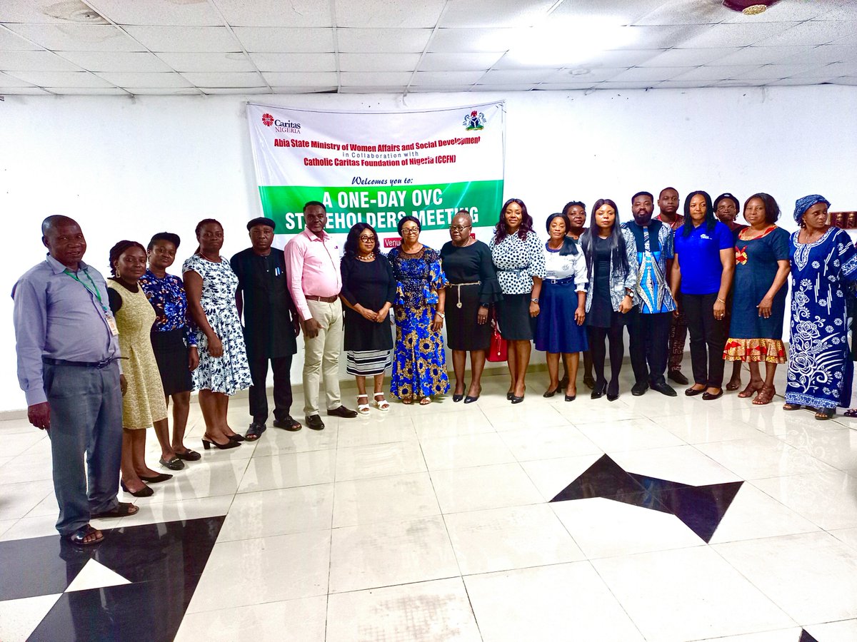 CCFNigeria's tweet photo. The Orphans and Vulnerable Children #4gates program funded by #CDC has continued to extend its’ support in Abia state. #Caritas Nigeria with the Ministry of Women Affairs and Social Development of #Abia State, had a Stakeholders meeting to further outline the aim of the project. https://t.co/t0Tgo1P19M