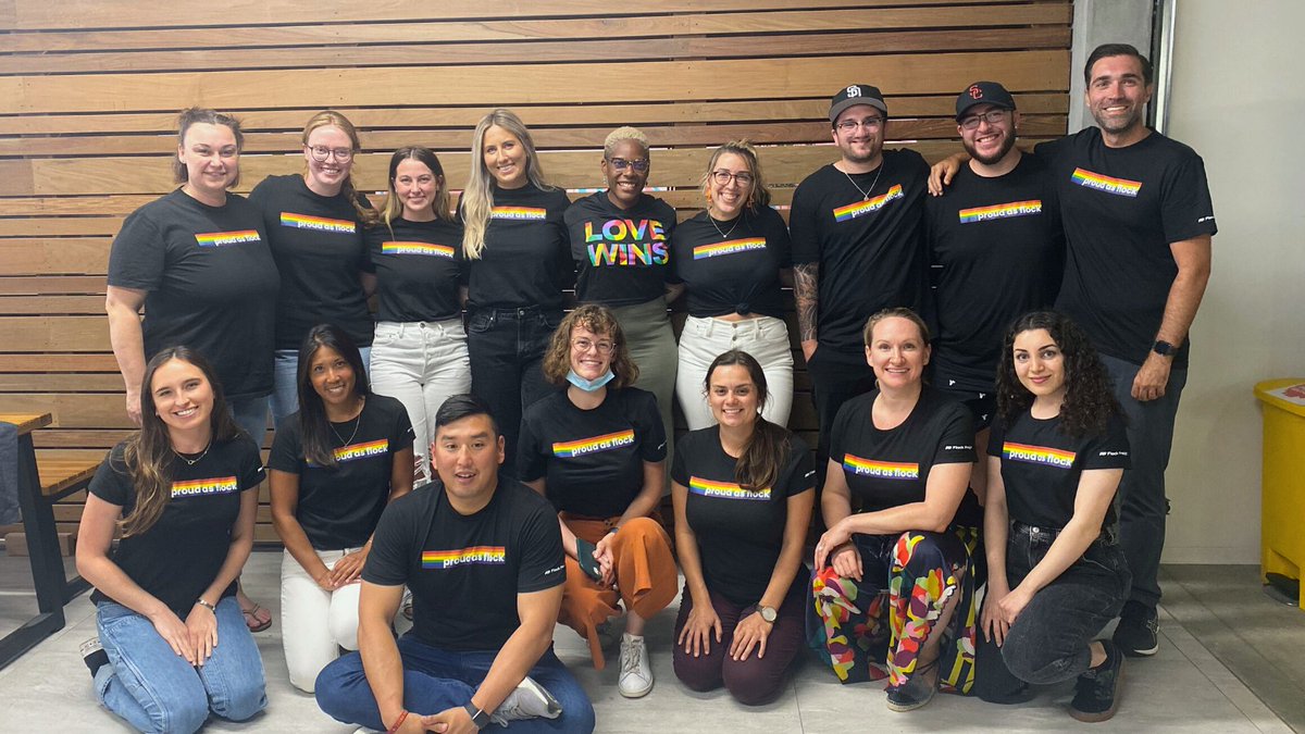 FlockFreight's tweet photo. At #FlockFreight, we wear our #Pride on our sleeves ๐
Weโre capping off an eventful #PrideMonth with festive tees, and weโre donating all proceeds from shirt sales to @BraveTrails.
Learn about the nonprofit and consider supporting them with a donation: https://t.co/2P2TXFYMEq https://t.co/7rP1n5vzXi