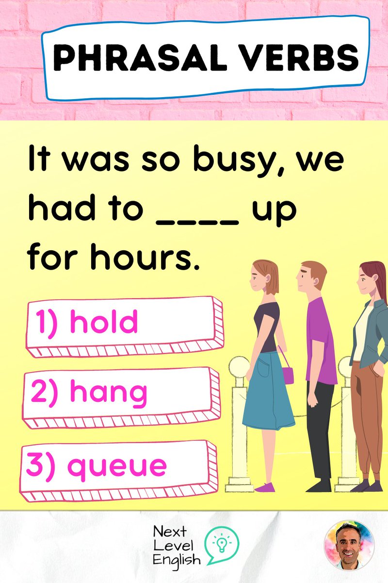 Next____Level's tweet photo. 📚𝗣𝗵𝗿𝗮𝘀𝗮𝗹 𝘃𝗲𝗿𝗯 𝗼𝗳 𝘁𝗵𝗲 𝗱𝗮𝘆📚

#ielts #learnenglish #phrasalverbs https://t.co/IWpggSciOi