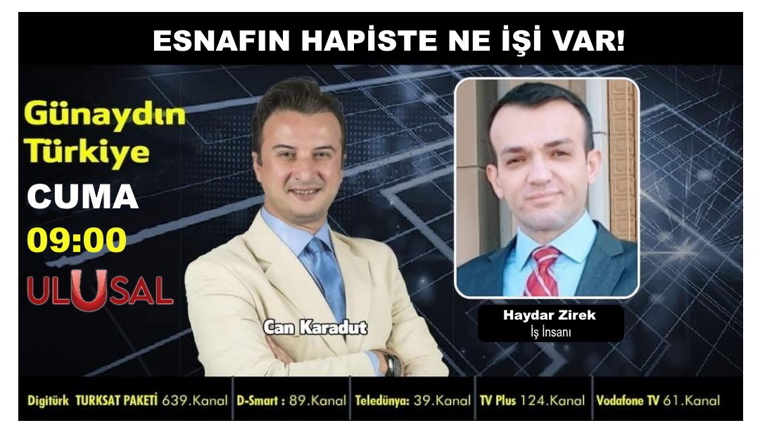 Oda başkanları susup yıkılan Esnaflar adına tek bir kelime etmese de biz konuşmaya, bu hakkı savunmaya devam edeceğiz

Cuma Günü Saat 09:00'da <a href="/ulusalkanal/">Ulusal Kanal</a> da Sn.@cankaradut un sunumuyla #CekYasasıMagdurları nın düşürüldüğü durumu korkusuzca anlatacağım
#CekeHapisCezasıKalksın