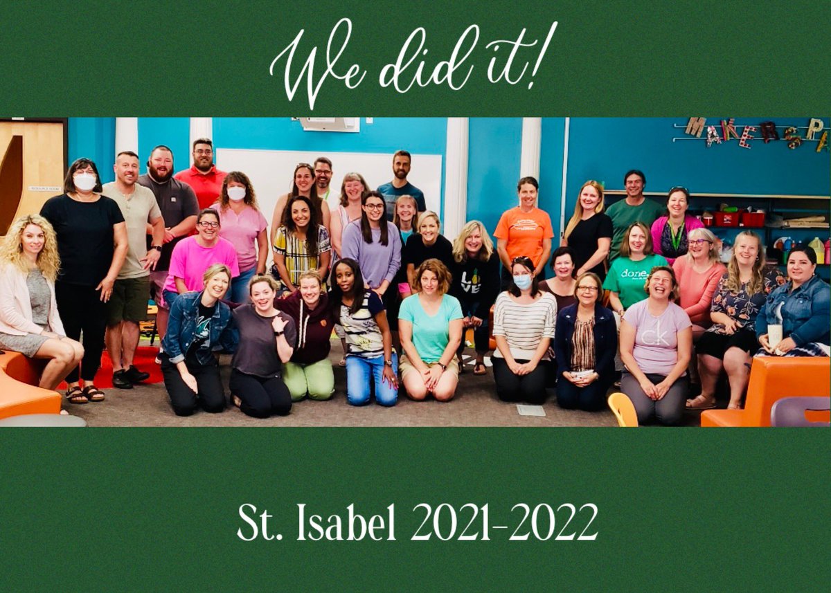 StIsabelOCSB's tweet photo. We did it … one breath at a time … together as a team &amp; family! Filled with #ocsbGratitude for these AMAZING Eagles @StIsabelOCSB! You are loved! Bring on the summer! 🦅💚 #BeJustJustBeYou #ocsb #ocsbBeCommunity #ocsbShoutOut #classact https://t.co/tPeLtaJbMW