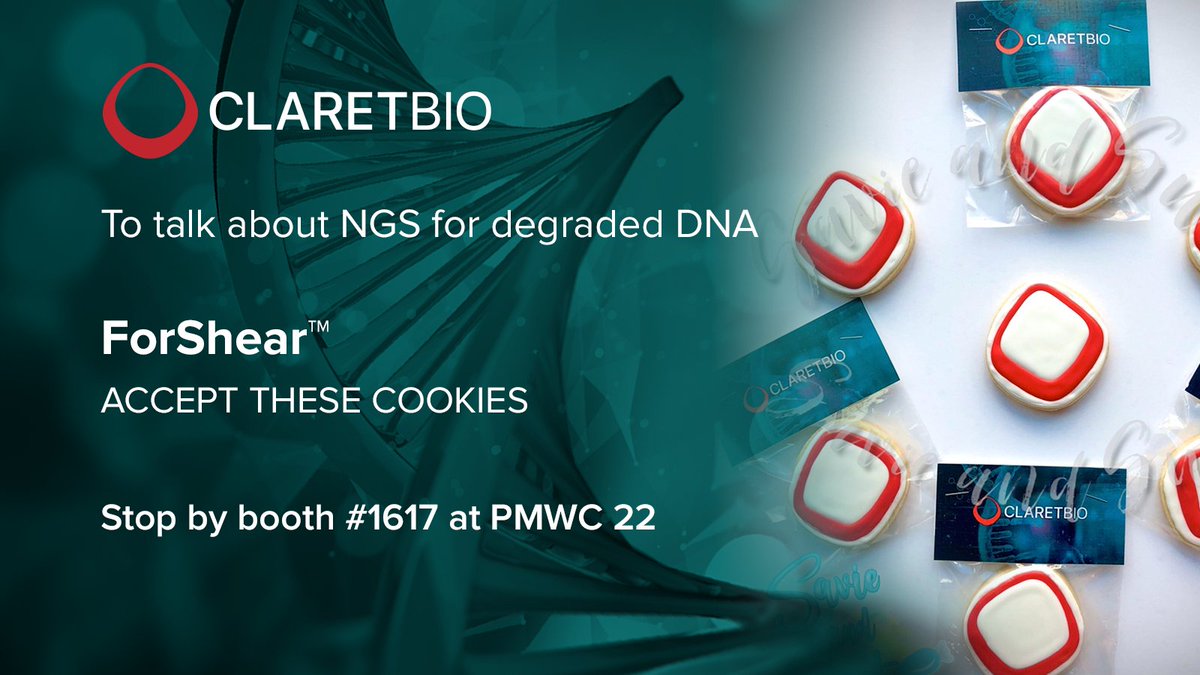 ClaretBio's tweet photo. Let’s ruminate on finding NGS solutions for the most challenging DNA inputs. Meet us @PMWCintl to learn how ClaretBio’s products can help get the best data from the worst samples
#PMWC22 #FFPE #NGS #genomics #cfDNA #SRSLY #ForShear #notyourgrandmasngslibraries https://t.co/a0xH23pVKc
