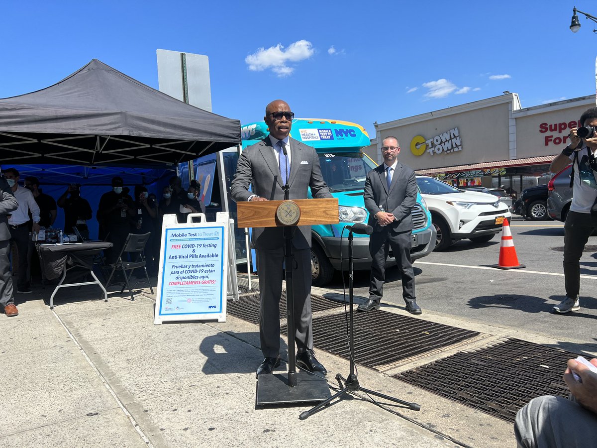 Mayor announces new test AND treat site. First in the country.