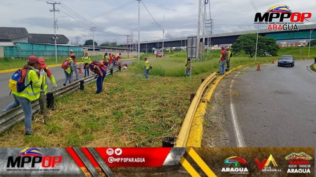 MPPOPARAGUA's tweet photo. #30Ju 🚧 Avanzamos por Amor en #Aragua, articulados con @viasdearaguas desde la ARC 🛣️ Distribuidor Palo Negro, continuamos trabajos de Limpieza y Desmalezamiento.
@NicolasMaduro @Soykarinacarpio @GRaulparedes @IngSaulMSan @MObras_Publicas
#PrevenciónMetereológica https://t.co/Crhx1wNSKh