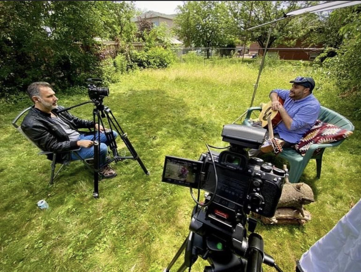 medusaeditions's tweet photo. got to reconnect with the great #IgalHecht this afternoon for an upcoming episode of #PathtoCreation We rapped about #AzYashir , resonant frequencies, whatβs behind the sun & secret spiritual chords;) think I was on point. Thanks Igal & #ChutzpahProdcutions!! π https://t.co/epxpeNVihy