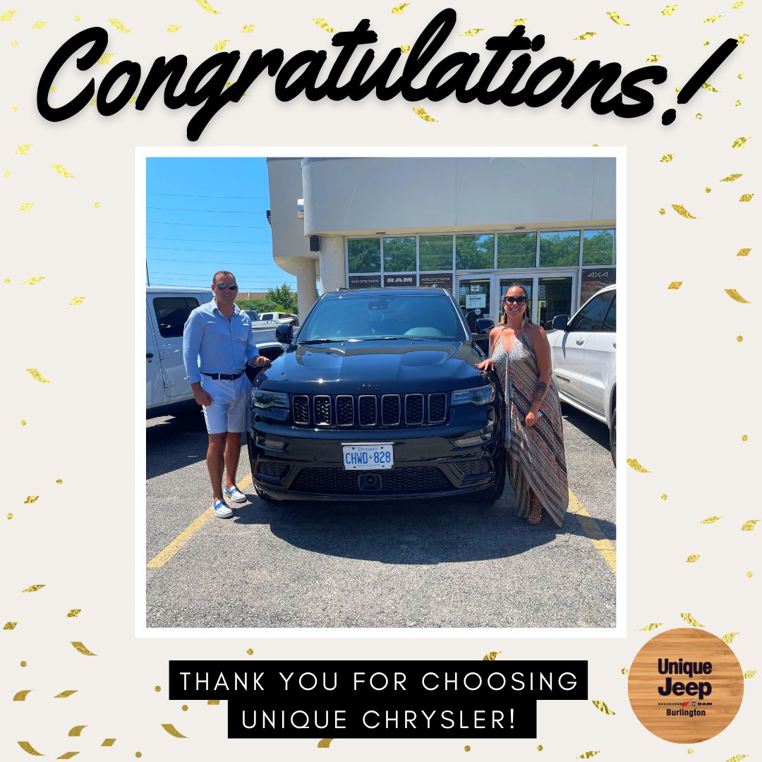 Congratulations to Anita on their 2022 Grand Cherokee Limited X!

Thank you for trusting Abir and the Unique Jeep team with your exciting purchase!

#jeep #wrangler #unique #cars #dealership #customer #chrysler #dodge #jeeplife #dodgechallenger #4x4jeep #jeepgladiator 