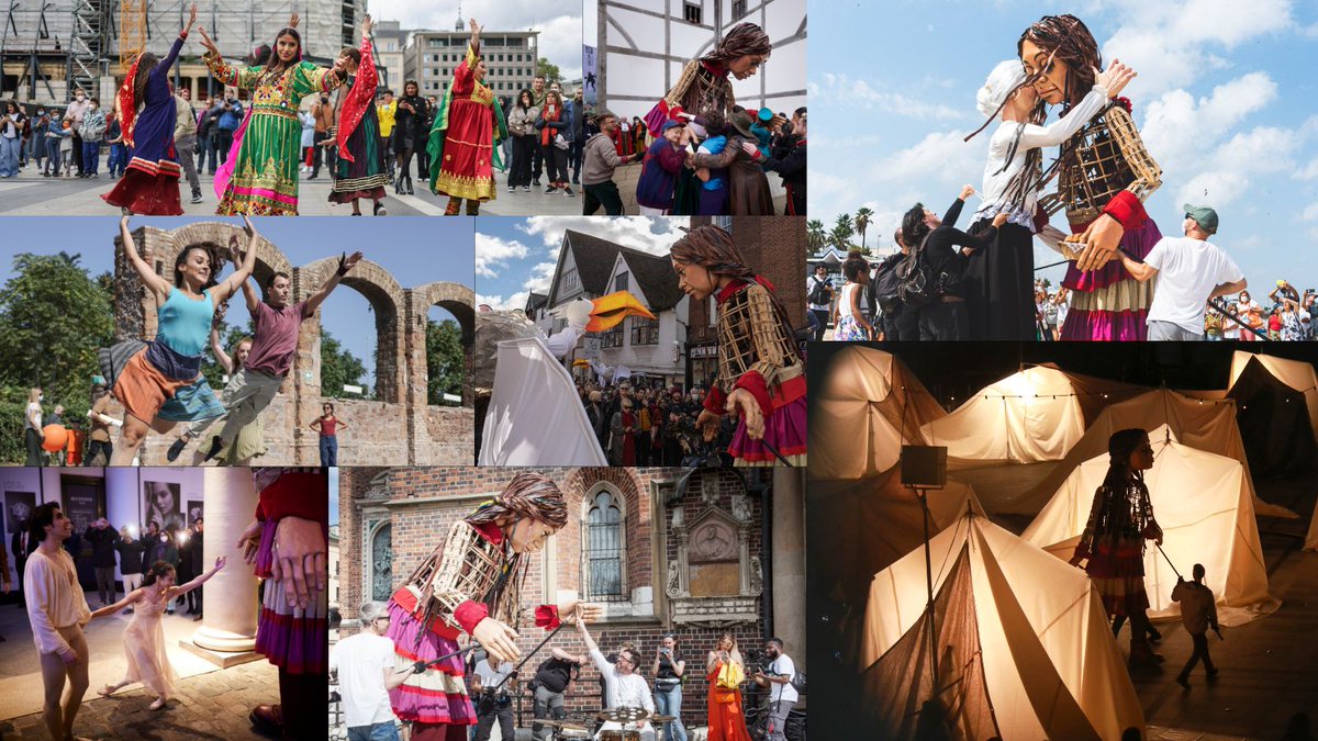 walkwithamal's tweet image. To celebrate Little Amal's nomination for the 2022 South Bank Sky Arts Award for Theatre @SkyArts @skytv, we want to celebrate all the incredible puppeteers, artists, musicians, dancers, street performers, lighting designers, set designers, puppet makers,