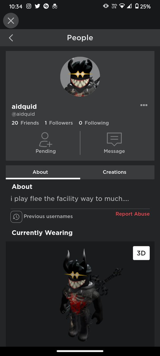 FexternA's tweet photo. Hope u can report this guy for scamming he took some things from me and didn't keep his end of the deal on FTF so hope u can help with a report to the guy @InsideRoblox https://t.co/pEdLNkFNMy