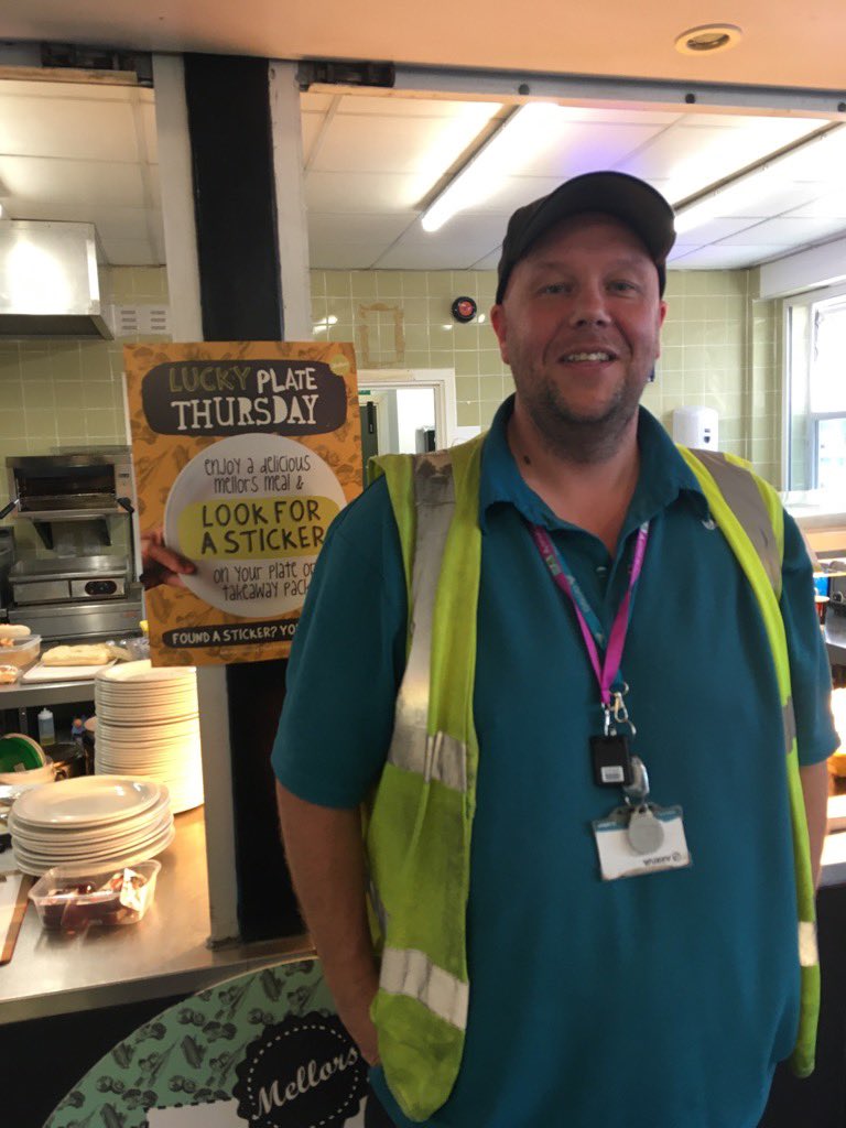 Two of our lucky plate winners today at one of our new sites #Arrivagreenlane #mellorscatering