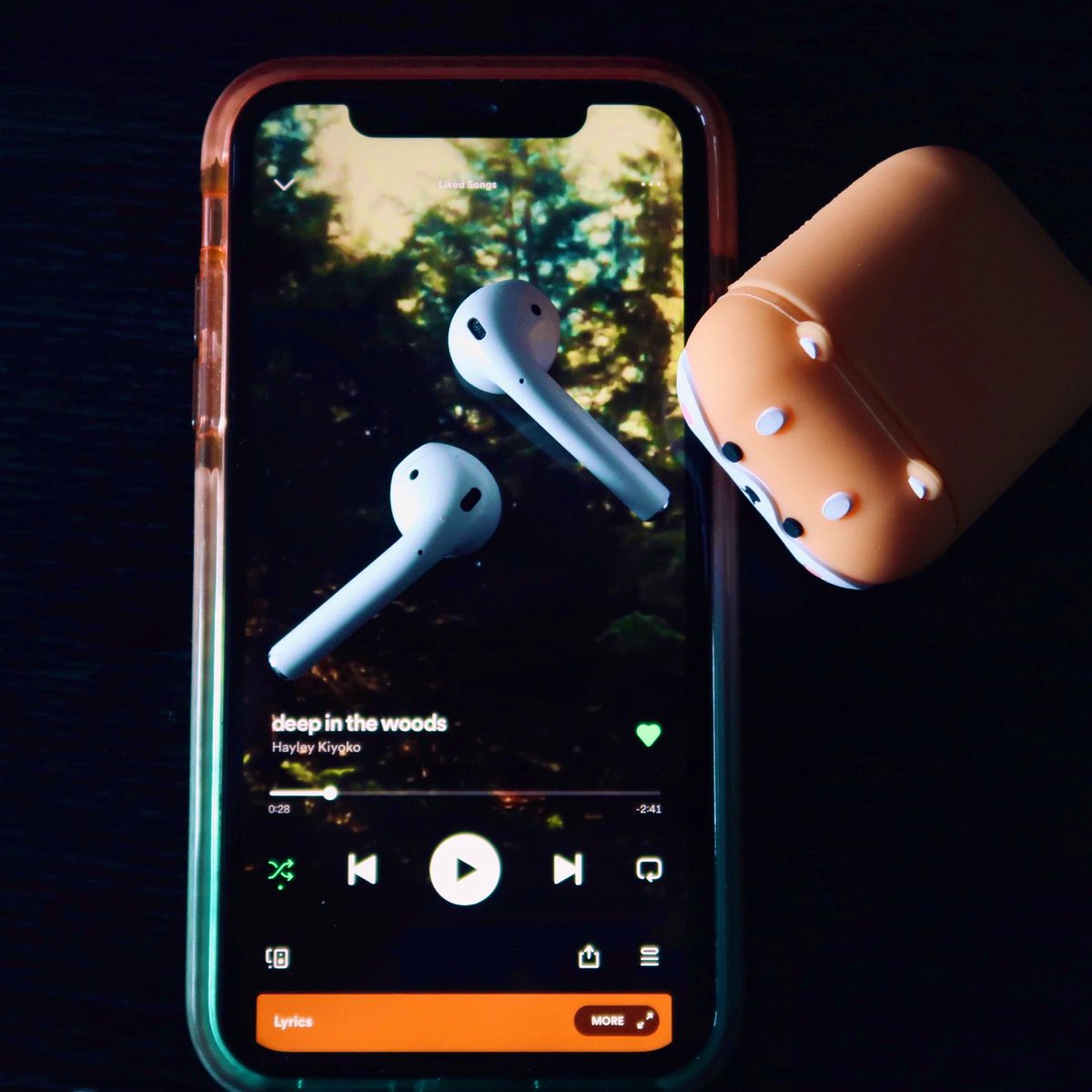 How are you spending your Thursday evening?! #deepinthewoods @HayleyKiyoko #PrideMonth2022 #Apple #airpods