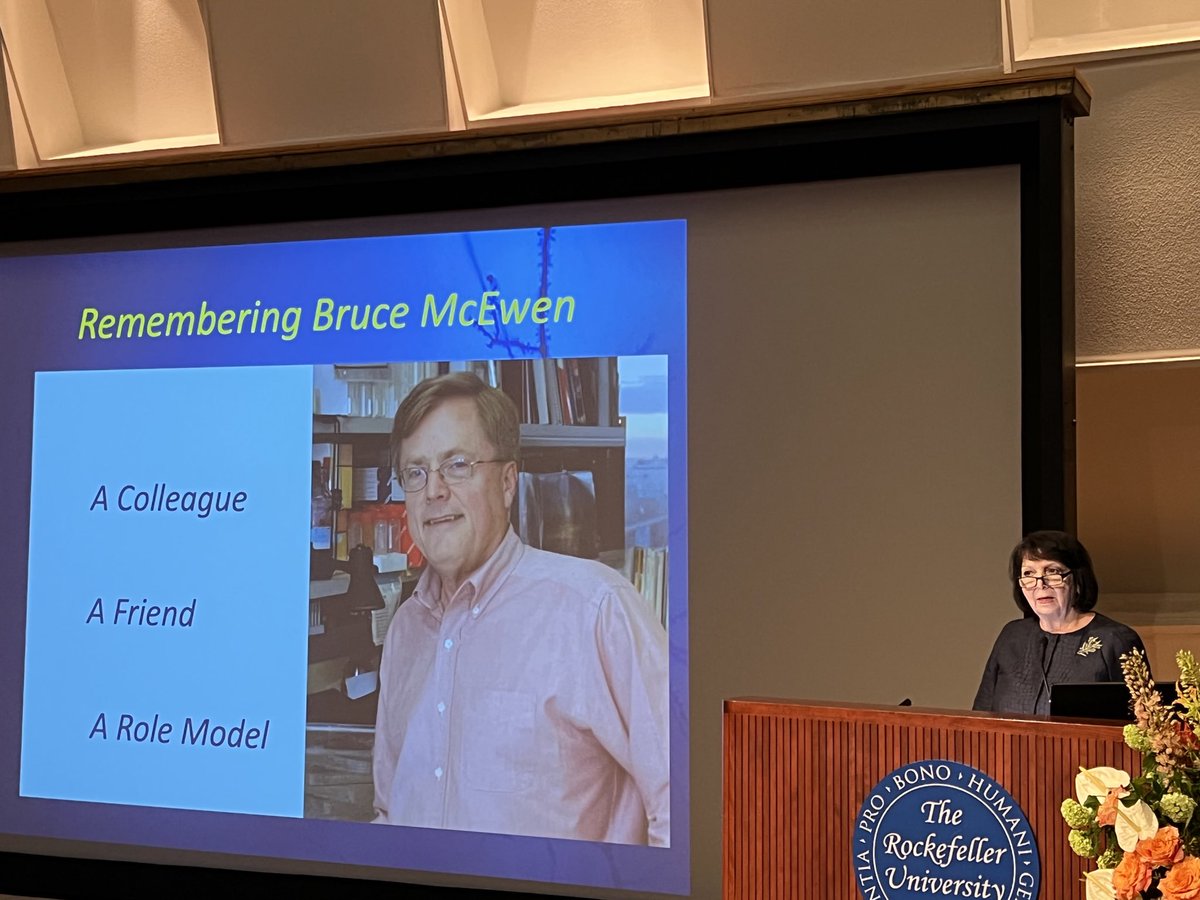 Huda Akil celebrates the life and legacy of Bruce McEwen at Rockefeller University…A scientific giant and a loving man @BIEmory