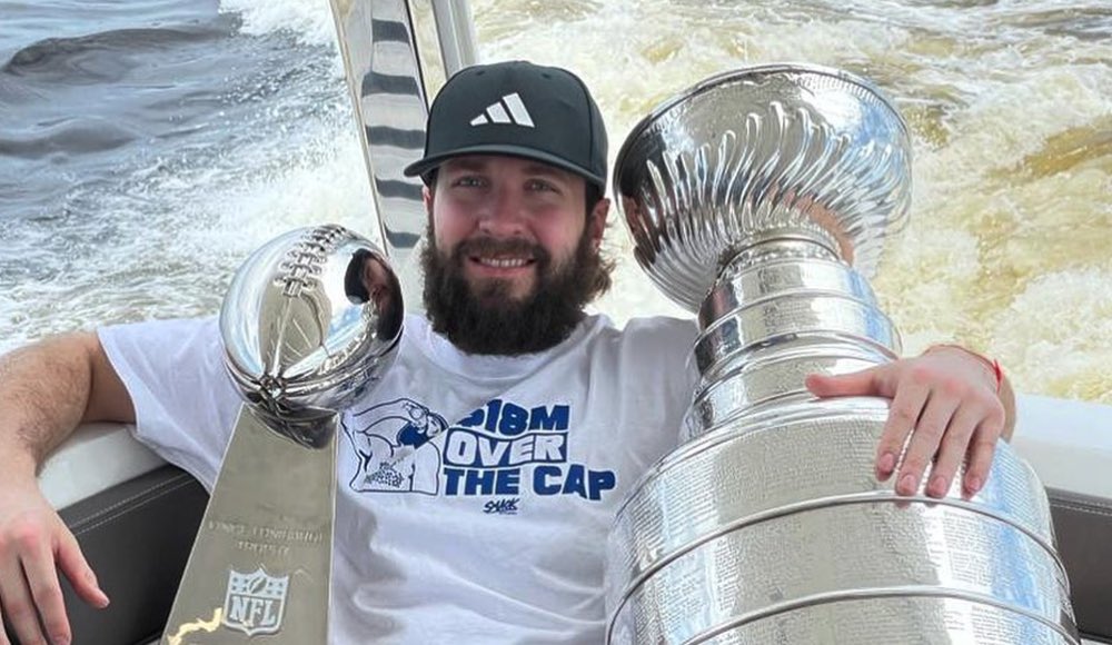 LightningRodPod's tweet image. Seeing Colorado’s parade and Kadri’s “too many men” shirt really enforces the fact that Tampa does everything better. Better parades. Better T shirts