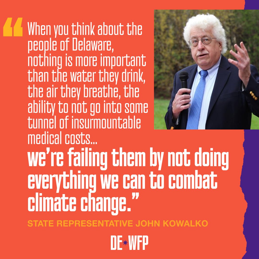 DelawareWFP's tweet photo. Today is Rep. John Kowalko's last day in office. He helped create Delaware WFP in its first form over 10 years ago and has been a tireless voice for change in Delaware. We wish him great luck in his retirement. https://t.co/N1Eyk8Sm8m