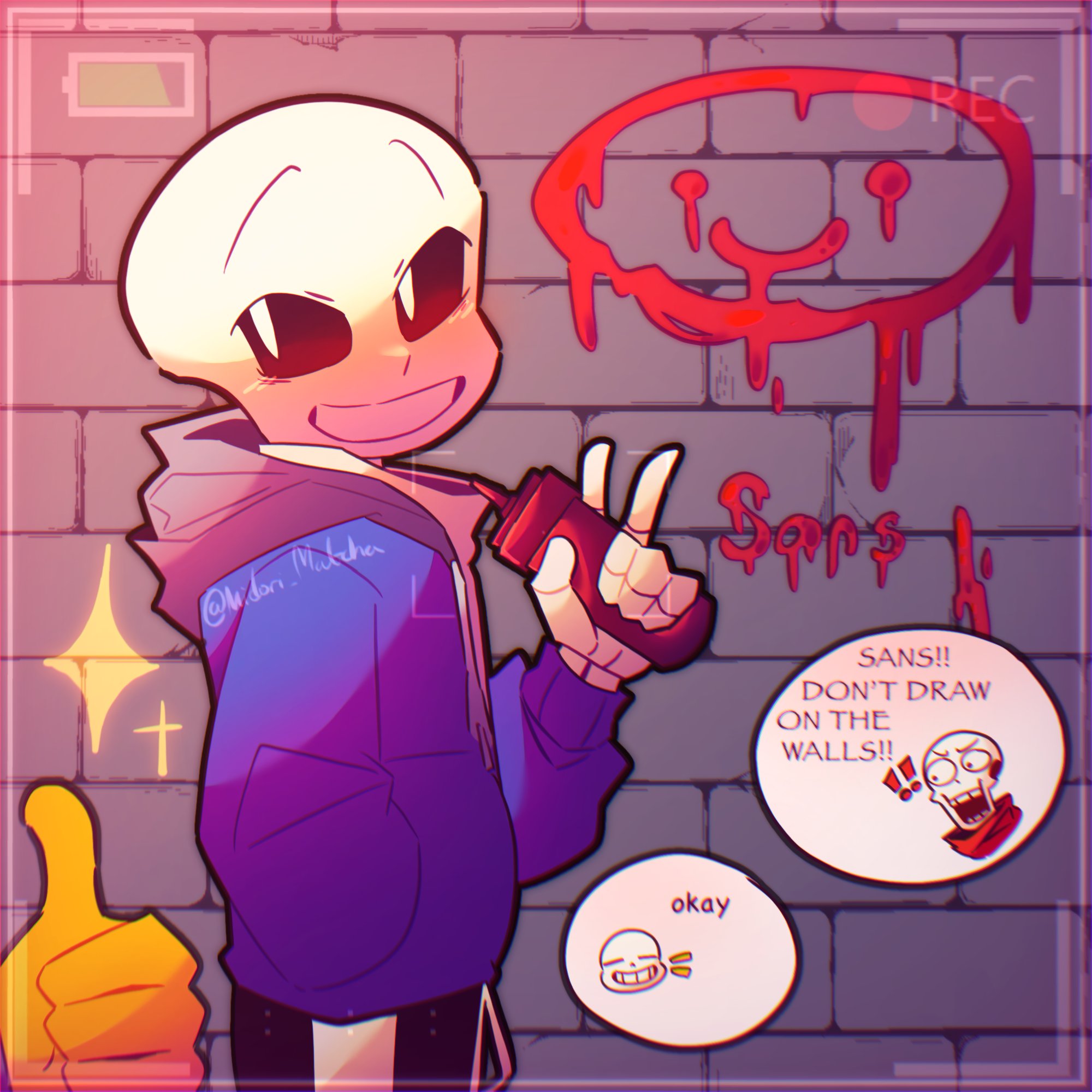 🍵💚 MIDORIMATCHA💚🍵 on X: i fEEL LIKE SOMETHING'S WRONG WITH THIS ONE-  hdkfhvmn- (CLASSIC SANS ART WOooooo!!!) Classic tries being an artist :)  #undertale #undertaleFanart #sans  / X