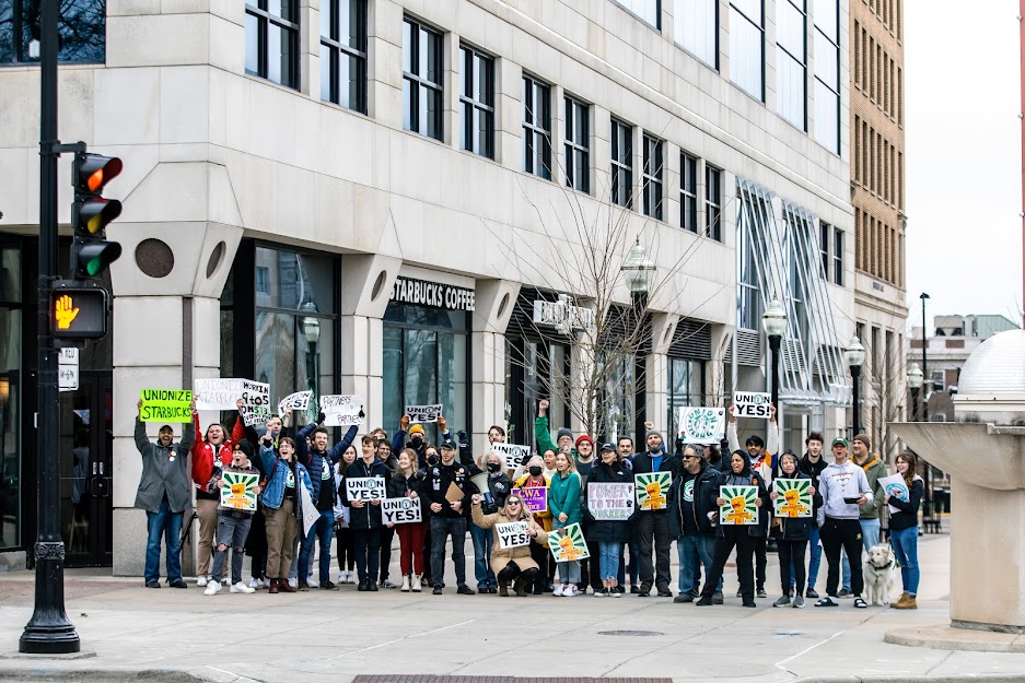 CMRJB's tweet photo. Madison is and will always be a union town, congratulations to the workers of the Capitol Square Starbucks who just elected Workers United in a landslide election victory of 15-1! https://t.co/p6IopUXwlQ