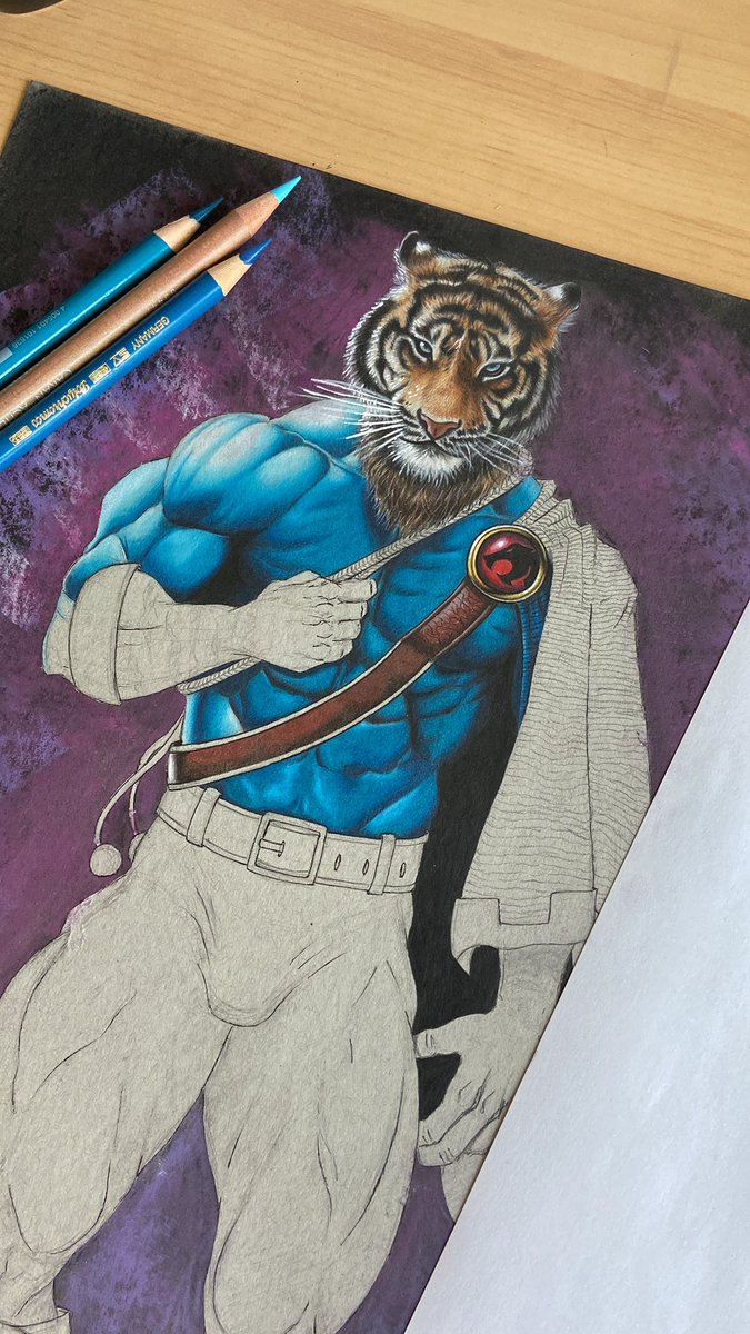 yrartistwarrior's tweet photo. Back at it! Tygra - Thundercats by me. He will be done soon.
Instagram gallery: @yourartistwarrior

#Thundercats #tygra #ArtistOnTwitter #artist #artistontwittter #furryart #furryfandom #furries #fursona #tiger #mixedmediaart @ThunderCatsOrg https://t.co/dXCCmruAMw