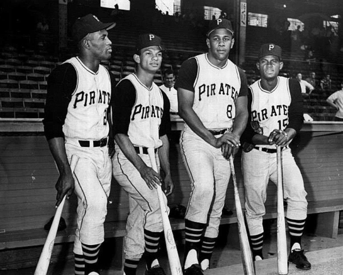 PEbroshawn's tweet photo. Clemente, Alou, Stargell, Mota @klstargee @RClementejr21 @ClementeCards21 @HistoryPirates @Pirates @MLB @MrChuckD https://t.co/Se2X8OuUA2