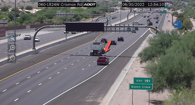 Image posted in Tweet made by Arizona DOT on June 30, 2022, 7:55 pm UTC