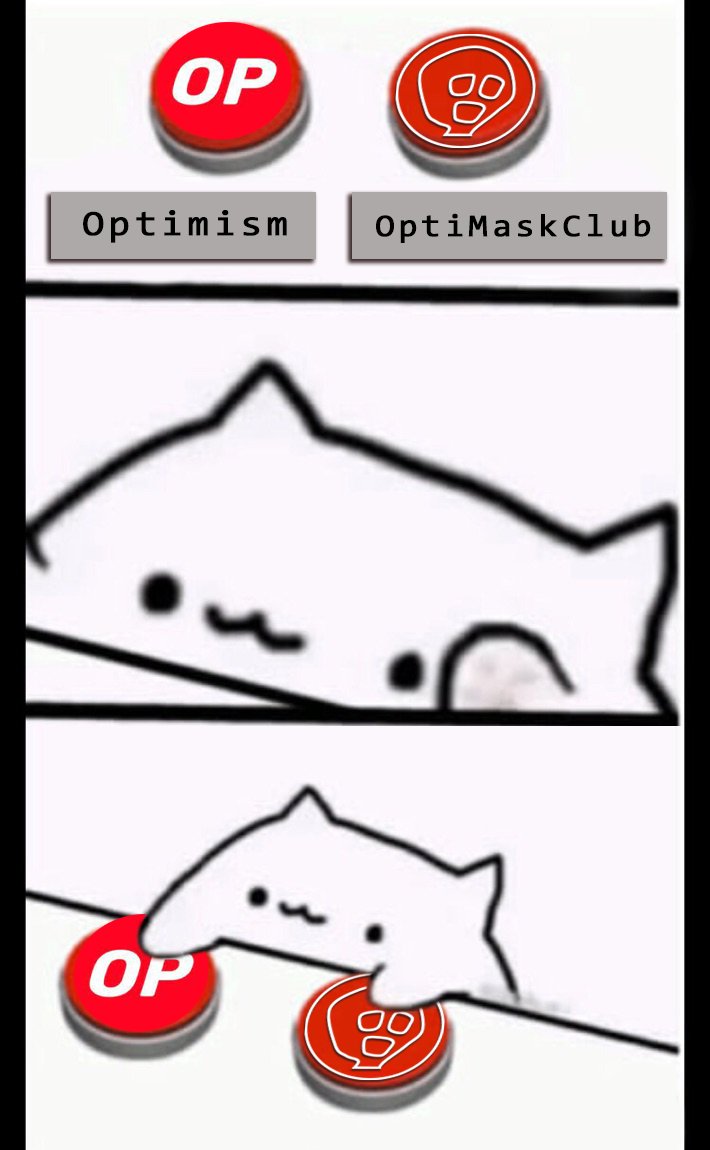 OptiMaskClub's tweet photo. FREE MINT COMING🔝 #OPTIMASKCLUB
#OPTIMISM #NFT #ETH #FREEMINT
mimimimimi 
@OptimismMemes
 #layer2 #nft #eth #optimism
SHARE OUR TWEET JOIN OUR DISCORD &amp; FOLLOW US TO WL🔴🔥 https://t.co/tttCyKVYeH