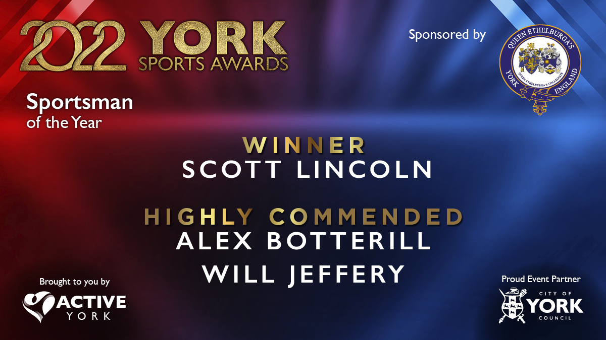 active_york's tweet photo. Congratulations to @shotputtlinco he picks up the Sportsman of the year award🏆

Well done to our two highly commended @albotterill &amp; Will Jeffrey of @OfficialUYCC
  
Thank you to @qethelburgas for sponsoring this award 🤝

#YSA22 https://t.co/3L6AWAAwM5