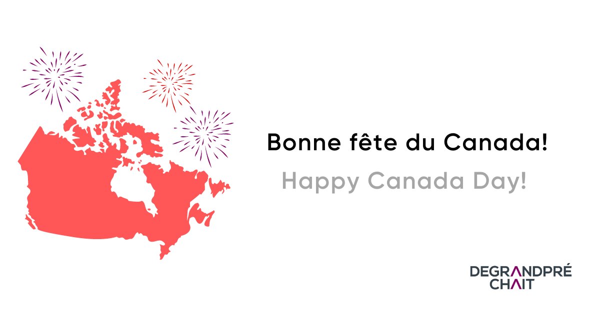 DeGrandpreChait's tweet photo. Nous vous souhaitons une bonne fête du Canada et un agréable congé!
-
We wish you all a Happy Canada Day and a pleasant long weekend! https://t.co/vE9ekPdwQ2