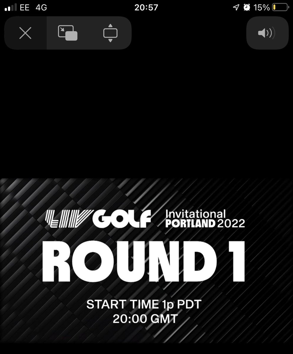 stevencornish's tweet photo. @LIVGolfInv not the best start!? It’s 20:57 gmt ??? https://t.co/Uarn5tb5di