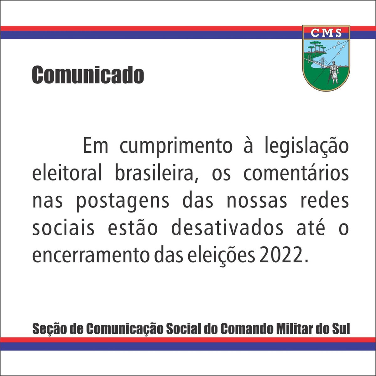 CmdoCMS's tweet photo. Informação aos nossos seguidores ⬇️ https://t.co/NTyUnnZIzw