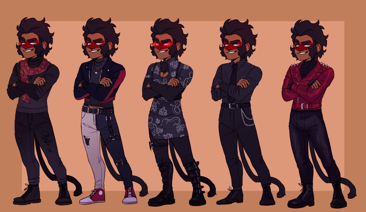 Macaque designs for #LMKBackstageAU! Here he is! The emo monkie! I