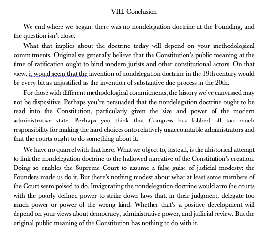 "Delegation at the Founding: A Response to the Critics" has just been posted at papers.ssrn.com/sol3/papers.cf…. Plenty of time to revise, so Nick and I would be most grateful for any comments. Help us make it better!