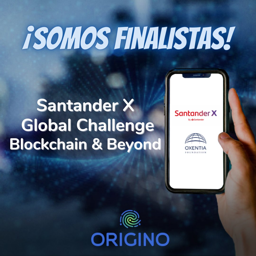 🤩 ¡Cerramos un nuevo mes con buenas noticias!
Somos finalistas de la convocatoria 𝗦𝗮𝗻𝘁𝗮𝗻𝗱𝗲𝗿 𝗫 𝗚𝗹𝗼𝗯𝗮𝗹 𝗖𝗵𝗮𝗹𝗹𝗲𝗻𝗴𝗲 𝗕𝗹𝗼𝗰𝗸𝗰𝗵𝗮𝗶𝗻 𝗮𝗻𝗱 𝗕𝗲𝘆𝗼𝗻𝗱. Una gran oportunidad para mostrar soluciones innovadoras y escalables en el uso de blockchain🔗