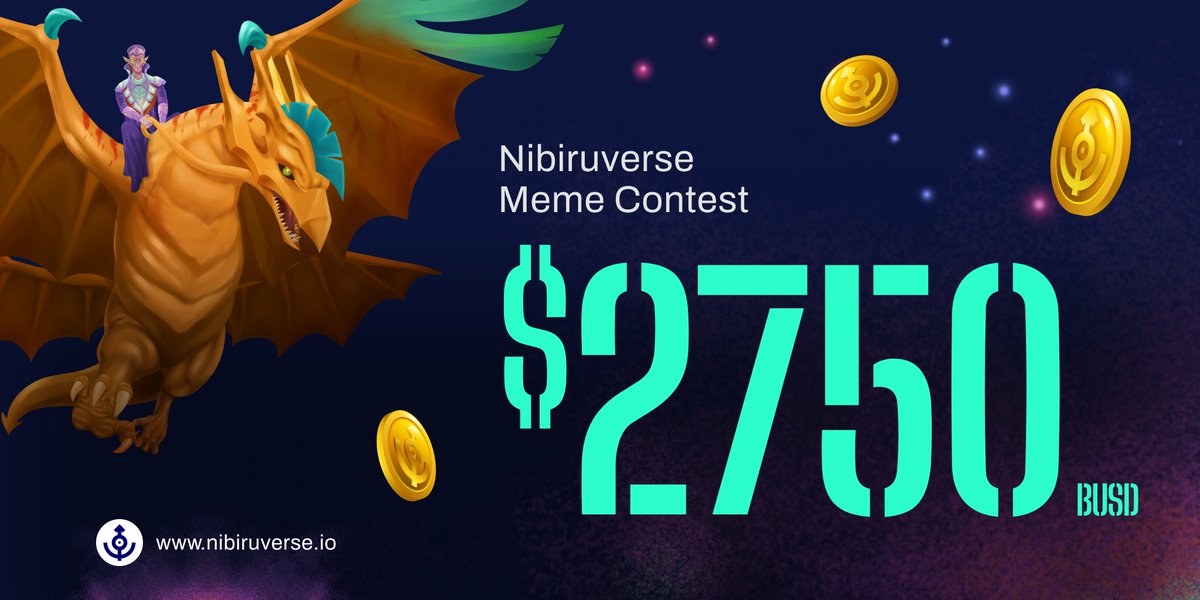 📣 #NIBIRUVERSE MEME CONTEST
Start today July 1, 2022 - July 4,2022 

Total price : 2750 BUSD 

Use the #’s to enter! 
1.  Be Original
2.  Be Funny 
3.  No NSFW

More info : t.me/NibiruVerseOff…
Good Luck!

#nibiruverse #KuCoin #Altcoins #cryptocurrency #Airdrop #MemeContest