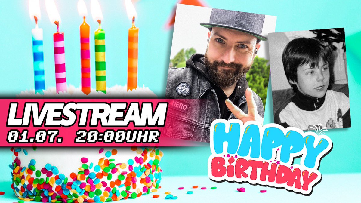 nescommando's tweet photo. Morgen 20 Uhr heißt es:
„HAPPY BIRTHDAY TO YA!“, wenn wir mit euch LIVE Marcellos Geburtstag zelebrieren!
Schaltet ein auf YouTube oder Twitch und feiert mit! Wir sehen uns!
#NESCommando #GeburtstagsCommando https://t.co/BCtt521qms
