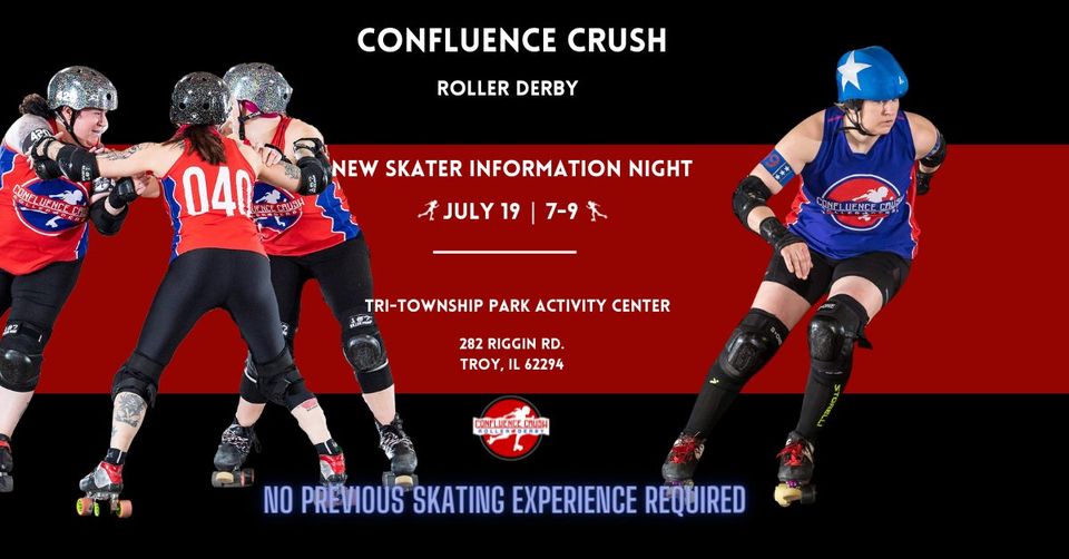 ConfluenceCrush's tweet photo. Derby is back! Confluence Crush is excited to invite #stl Metro area skaters to join our new skater night! The night will kick off a 2 month program to teach new skaters or give returning skaters a refresh. We hope to see you there! (fb event: https://t.co/6TDyqpjrIm) https://t.co/WLtOqsiYki