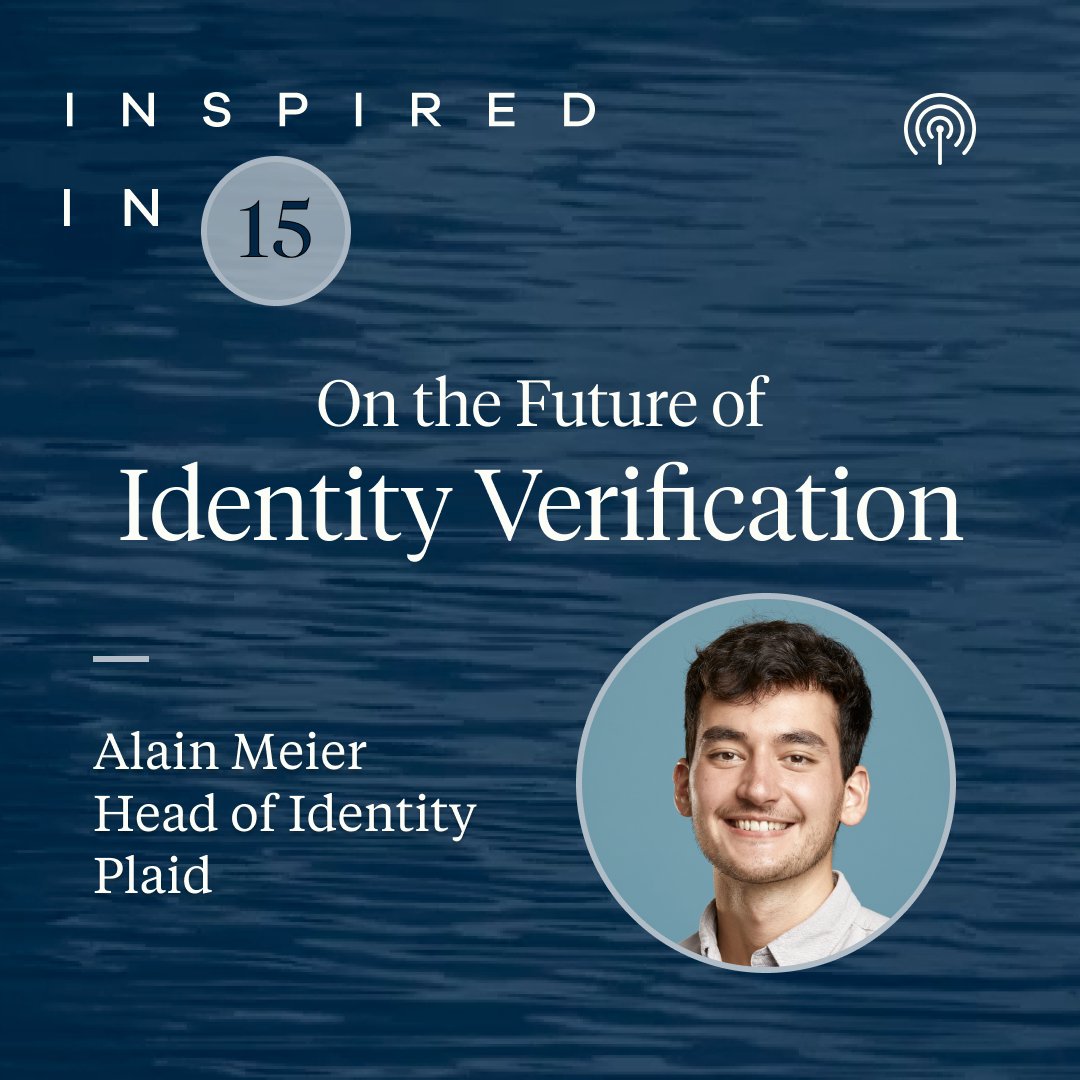 InspiredCap's tweet photo. How do you verify identity online? @alain has spent 10+ years problem-solving in all things digital identity @getcognito. Now Head of Identity @plaid, he covers how identity is shifting as we move toward web3, in conversation with @kamrandali. 

Listen: https://t.co/HOx4HR7Qhn https://t.co/sqqEL3JVHR