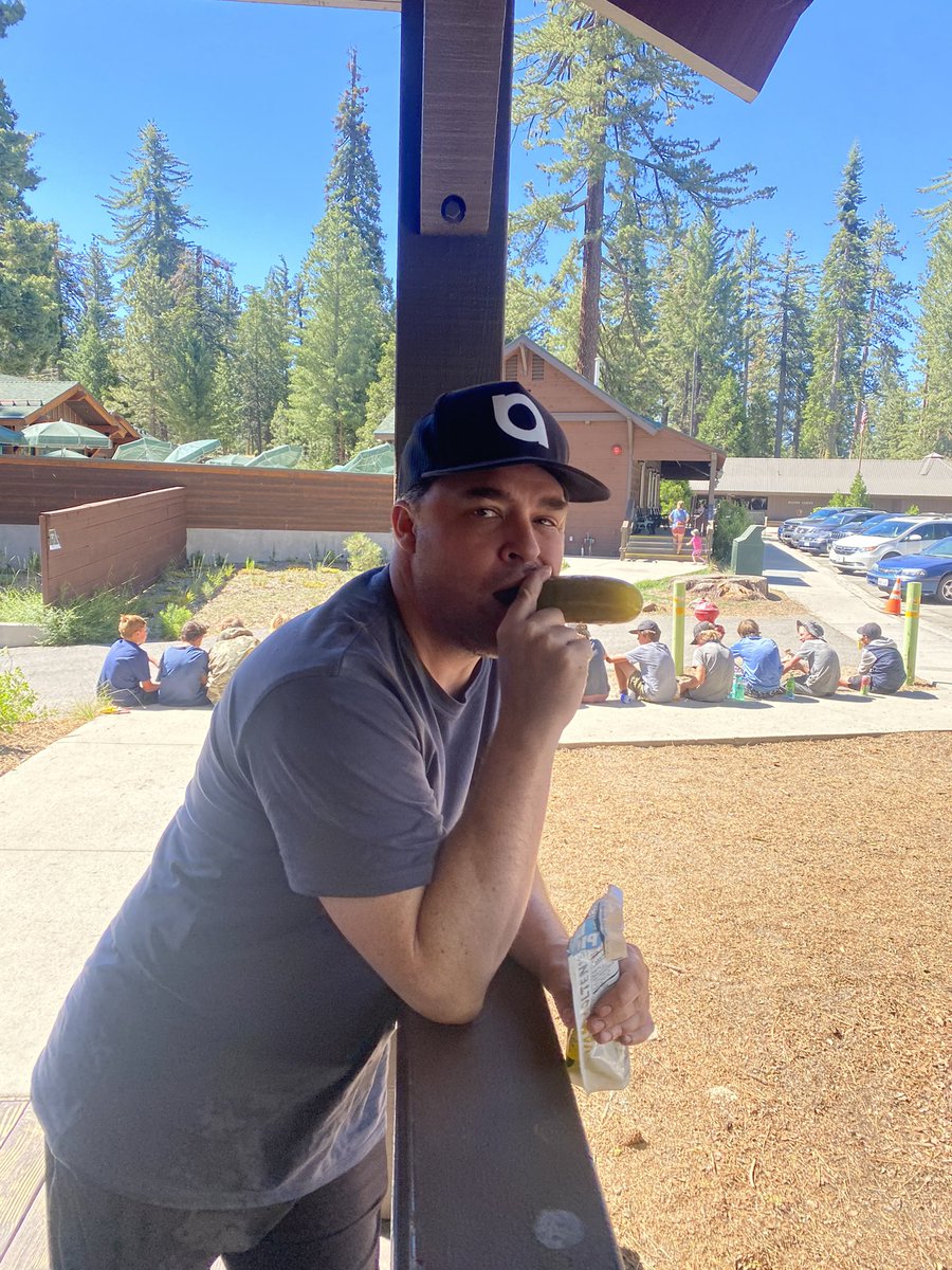 ericstrongin's tweet photo. Weird Dill pickle cravings by these two after hiking in. https://t.co/tvGa9D0TZx