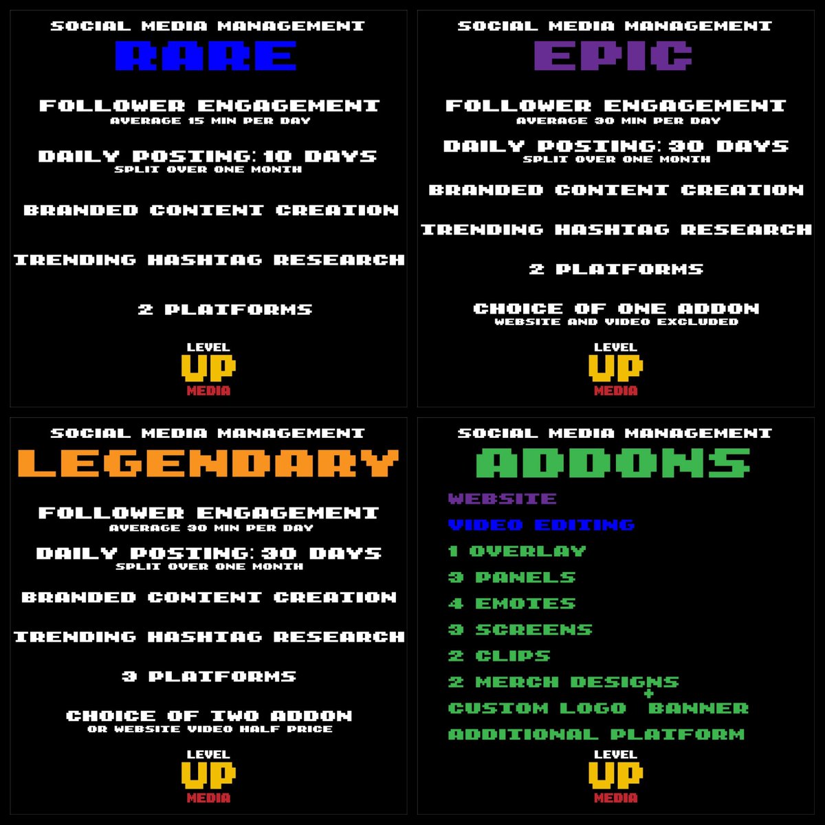 Lvl_up_media's tweet photo. We work to level up your platform!
Giving you more time with your community and more time to work on your own content.  We are currently taking on a few new client slots. Email us for inquiries.
Levelupmediaco@gmail.com https://t.co/81Mv6hsvjf