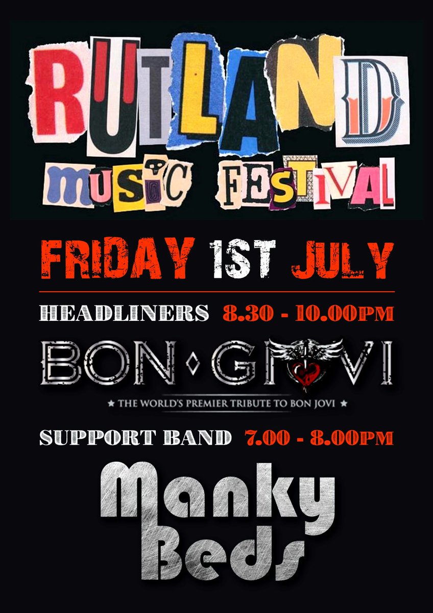 Tomorrow night! Come and see us support the fabulous @BonGioviTribute at the @RutlandShow
