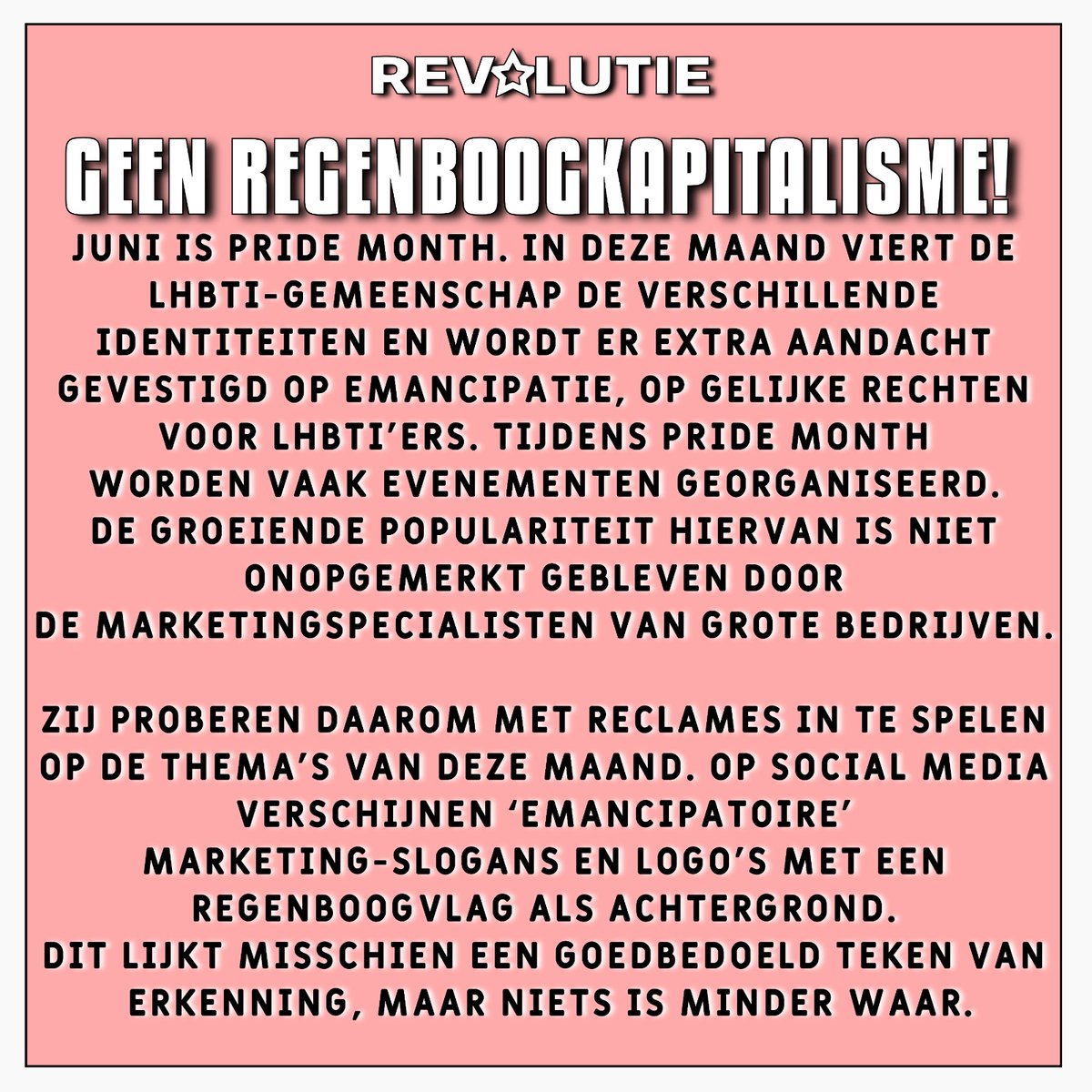 Revolutie_IMT's tweet photo. Op de laatste dag van Pride Month. https://t.co/LMk6oHk18h