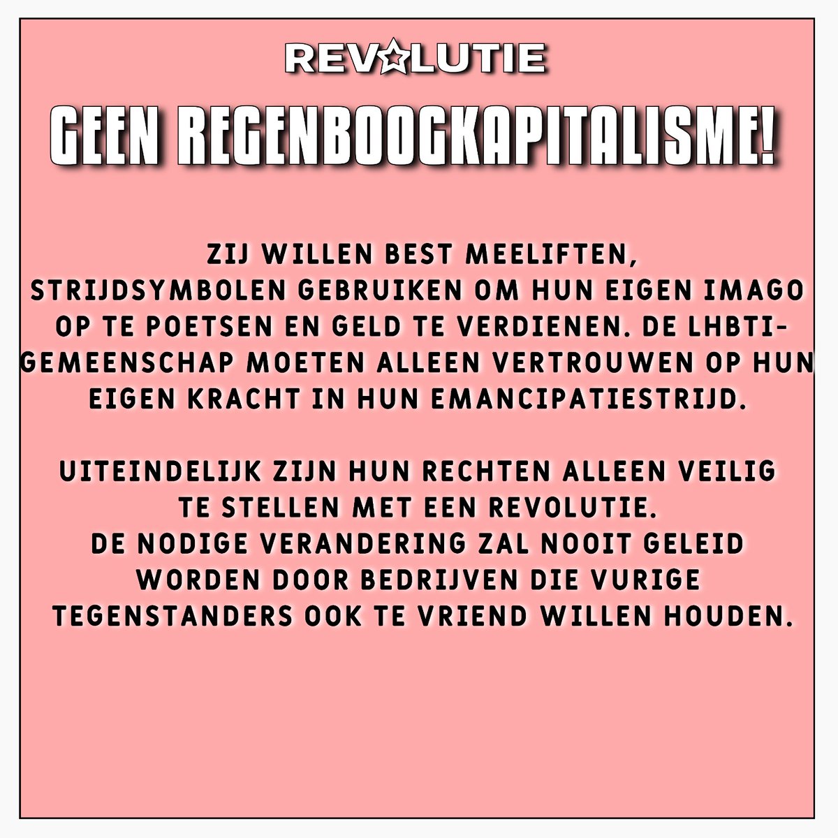 Revolutie_IMT's tweet photo. Op de laatste dag van Pride Month. https://t.co/LMk6oHk18h