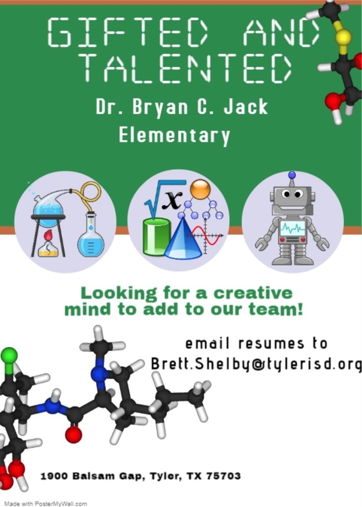 Looking to add a creative mind for our Gifted and Talented Program! #leadlikeapatriot