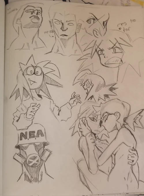 side doodles of varying quality 
