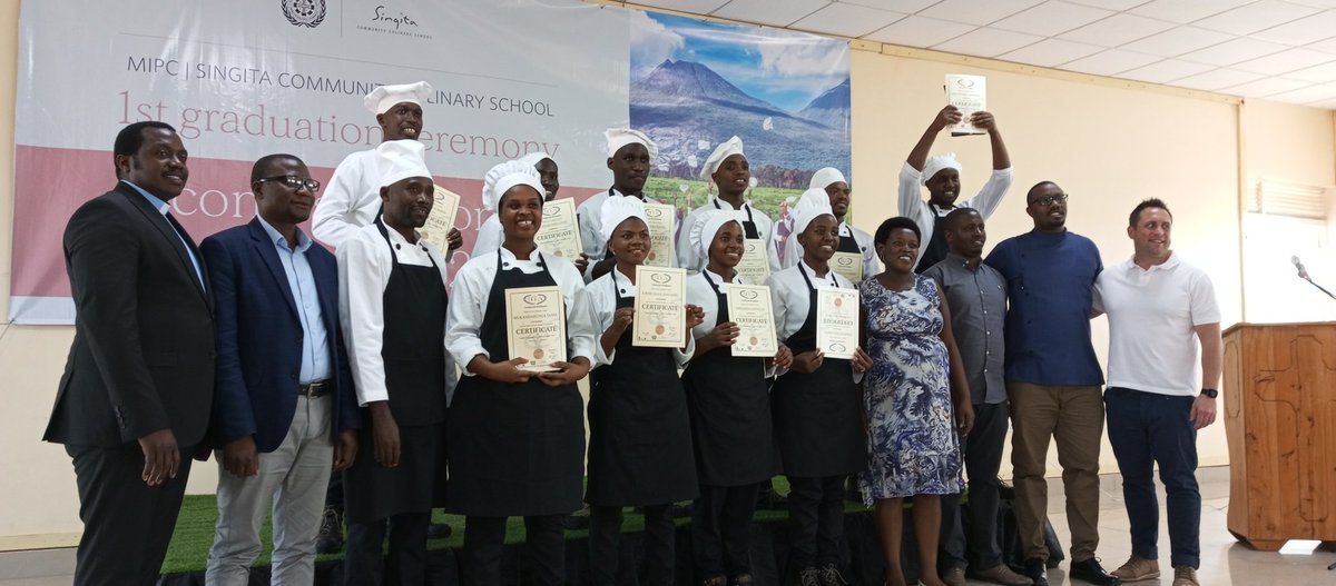 In the name of #NyangeSector community, we are glad and thankful for our partner <a href="/Singita_/">Singita</a> for it's unmeasurable contribution in it's program of supporting surrounding community through Singita Culinary school. Today we attended 1st graduation of 10 graduands.
<a href="/MusanzeDistrict/">Musanze District</a>