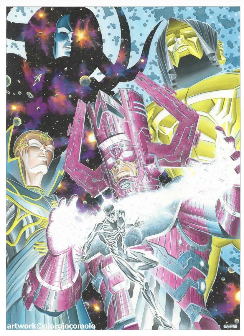 We know a new #MarvelLegends #HasLab has to be coming. Going to throw it out there…#Eternity or #LivingTribunal would be amazing.
✨
Artwork by #GiorgioComolo!
✨
IG: instagram.com/giorgiocomolo
✨
#SilverSurfer #Uatu #Galactus #Watcher #Marvel #MarvelComics #MarvelCosmic