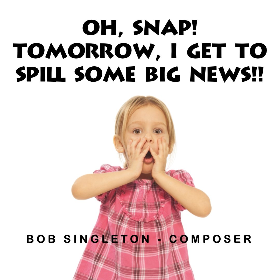 BSingletonMusic's tweet image. I've had to keep a lid on some stuff for a couple of months. Tomorrow, I get to announce one of the big, cool things that is coming up for me as a composer. I've been squirming with excitement!