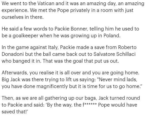 sid_lambert's tweet photo. 32 years ago today:

Toto Schillaci knocks Ireland out of Italia 90… and Big Jack consoles Packie Bonner in style. https://t.co/cconoDEAQq