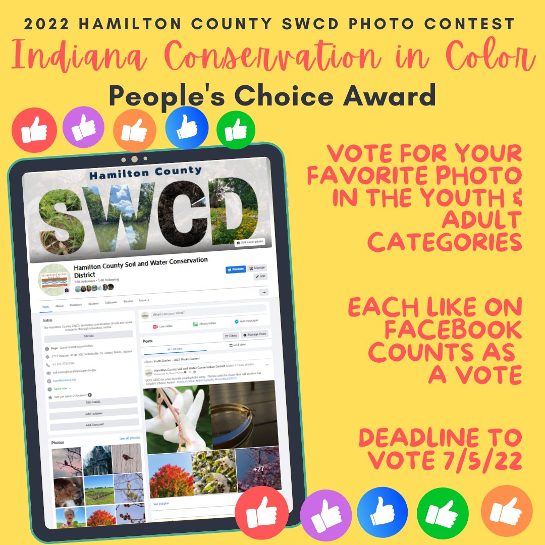 HamiltonSWCD's tweet image. We need you to vote on the 2022 People's Choice Award.  Take a look and vote by liking your favorite photos on our Facebook page. 👍👍👍  Voting ends July 5, 2022.  facebook.com/hamiltonswcd