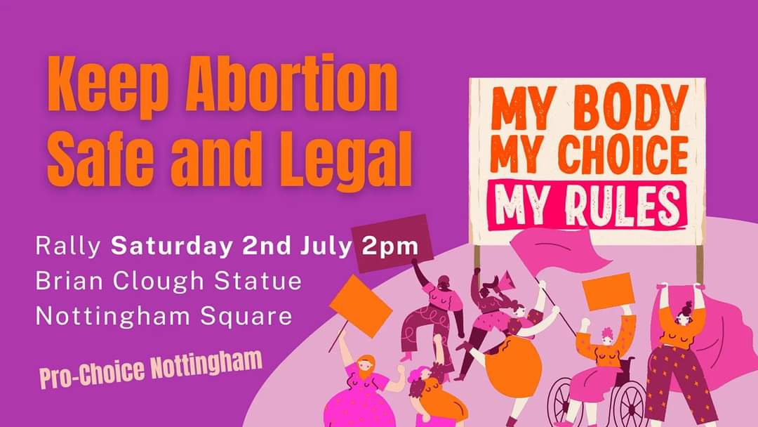 pro_choice_nott's tweet image. We're very excited to have @DrPamLowe speaking at our rally on Saturday. We also have an experienced midwife, a speaker from @nottswomenscent, performances from a local poet and more.